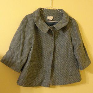 Blue tweed jacket coat Loft